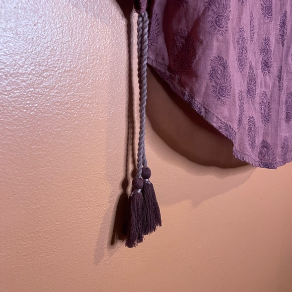 World Market Bohemian Pull On Tunic Style Blouse - Picture 3 of 6